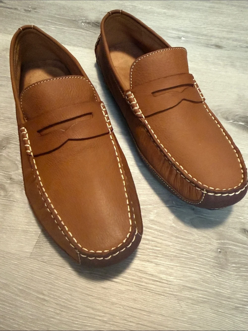 Cole Haan Men’s Tan Leather Penny Loafers